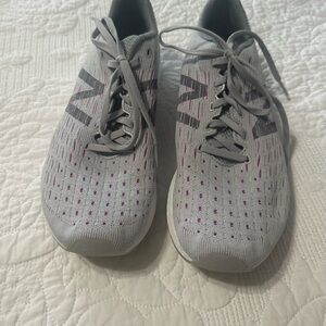 Freshfoam New Balance Gray and Purple athletic shoes